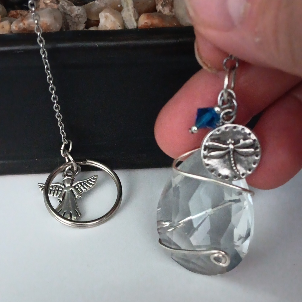 Silver Dragonfly Prism Suncatcher - Picture 3 of 4